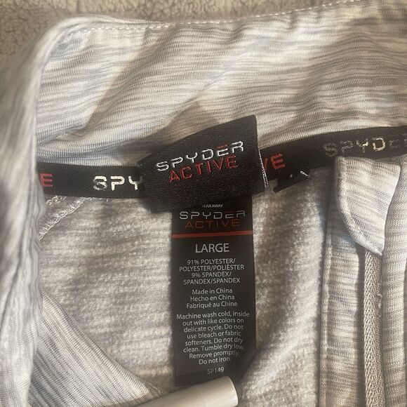 Spyder Active Quarter Zip Pullover Women’s Size Large Gray Stretch Athleisure - Picture 7 of 15